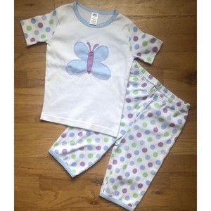 Mini Boden Size 8 Butterfly Short Pajama Set